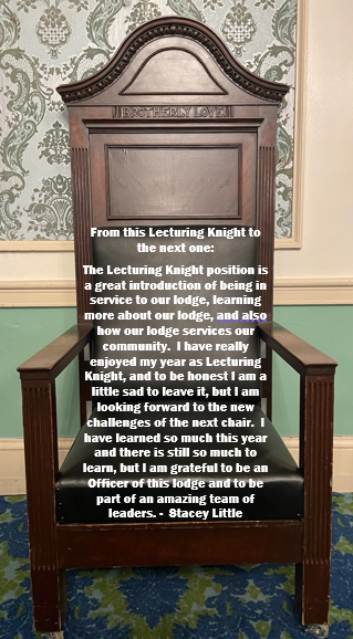 Lecturing Knight Chair Opening