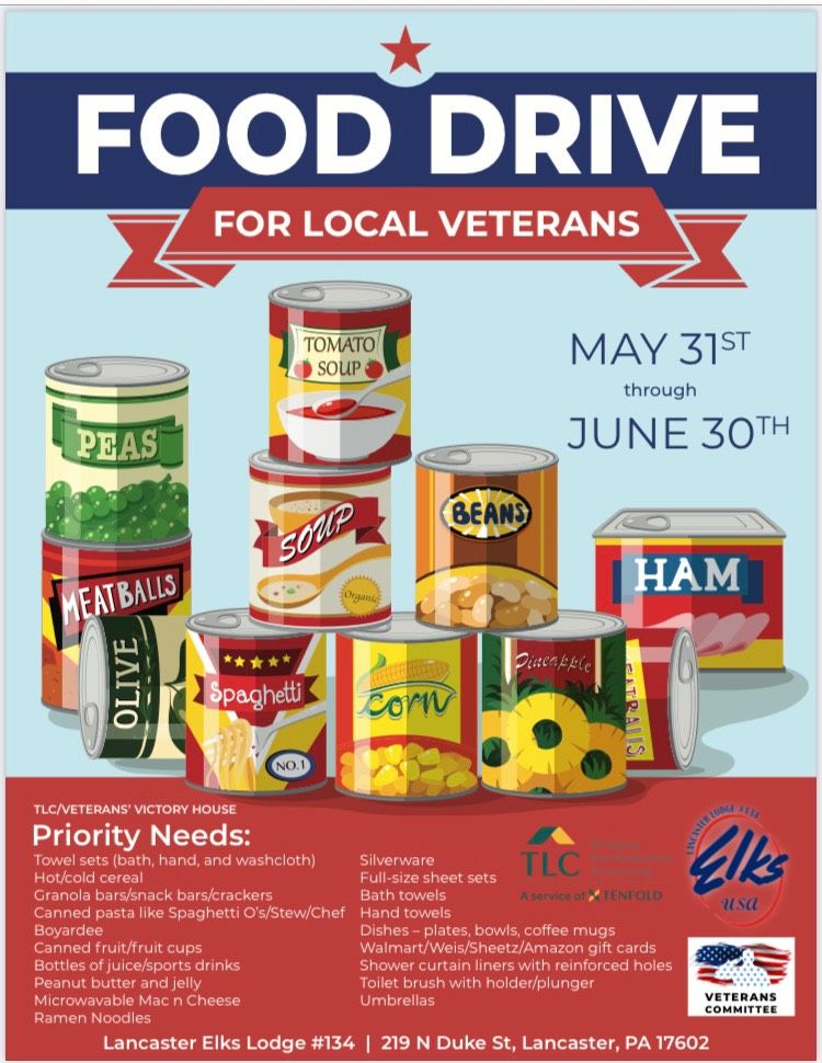 Food and supplies drive for Local Veterans
